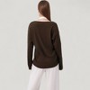 Anna-Kaci Active Women's Long Sleeve V-Neck Pullover Top with Relaxed Fit and Drop Shoulder Design - 4 of 4