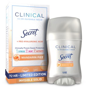 Secret Clinical Strength Invisible Solid Antiperspirant and Deodorant - Mandarin Fizz - 1.6oz - 1 of 4