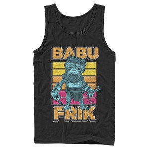 Men's Star Wars: The Rise of Skywalker Babu Frik Pop Art Portrait Tank Top - 1 of 4