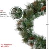 Northlight Real Touch™️ Snow Valley Pine Artificial Christmas Wreath - Unlit- 24" - 4 of 4