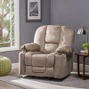 42.5" Wide Manual Recliner Armchair with Plush Fabric & Dual Cup Holders, Contemporary Lounge Chair for Living Room-3irtyhousy - 2 of 4