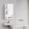 Yukimo Bathroom Wall Mount Storage Cabinet, Single Door with Height Adjustable Shelf, 16.5" x 6.5" x 27.5", Grey/White/Brown - 4 of 4