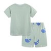 MyKids-USA Summer Baby Kids Cartoon Animals Pattern T-shirt and Shorts Color Patchwork Clothing Set for Boys - 3 of 4