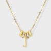 14K Gold Dipped Cubic Zirconia Rondelle Initial Necklace - A New Day™ Gold - 2 of 4