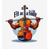 Fit As A Fiddle Violin Humor Adult Long Sleeve Hoodie - 2 of 2