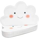 Sparkle and Bash 48 Pcs White Cloud Disposable Party Paper Plates Girl Boy Baby Shower Birthday Supplies 10 in.