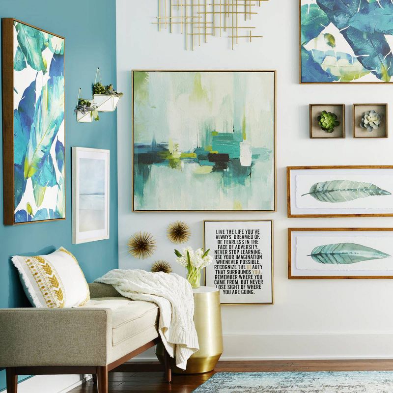 24&#34; x 36&#34; Tropical Palm 2pk Framed Wall Canvas Blue - Opalhouse&#8482;, 5 of 6