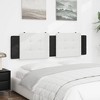 vidaXL Headboard Cushion Pillow - Upholstered, Faux Leather, 72" White/Black, Foam-Filled, Easy Clean, Modern Design for Bedroom - 3 of 4
