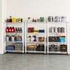 HONGGE Storage Shelves, Foldable Metal Shelving Units for Garage Kitchen Bakers, Collapsible Organizer Rack, Heavy Duty on Wheels - 4 of 4