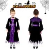 Halloween Witch Costumes for Girls, Kids Halloween Dress Up with Neck Accessories for Party, Role-Playing, Gothic Theme Parties,Carnival Cosplay - 2 of 4