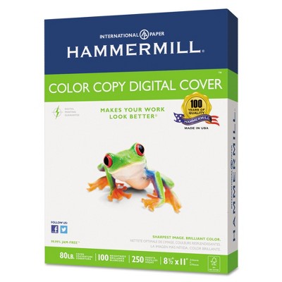 Hammermill Copier Digital Cover Stock 80 lbs. 8 1/2 X 11 Photo White 250 Sheets