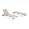 Outdoor Patio Aluminum Chaise Lounge, Aluminum Frame Chaise Lounge with Breathable Mesh Seat, Patio Chaise Lounge with Rope-Wrapped Rounded Legs-Koiai - 2 of 4