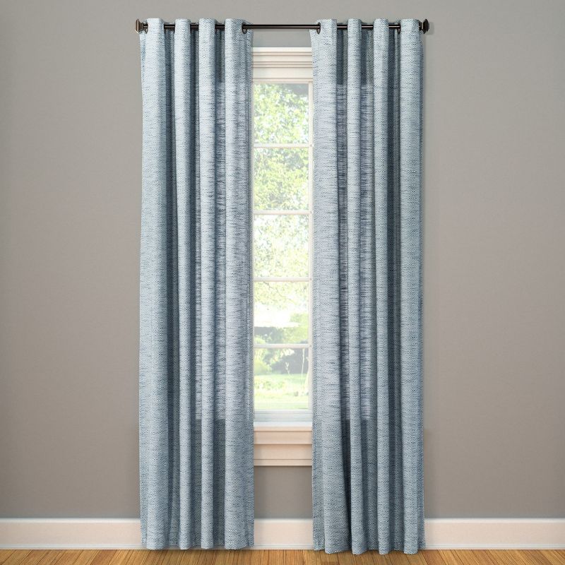Light Filtering Diamond Weave Window Curtain Panel Gray - Threshold™, 3 of 10
