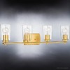 Urban Ambiance Luxury Traditional Bath Light 7.625''H x 32''W,  Satin Gold Finish,  Esperance Collection, UHP4148 - 4 of 4