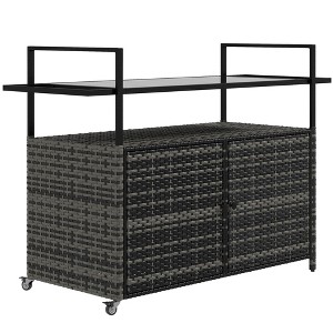 NicBex 1 Drawer Rolling Kitchen Island Cart with 2 Open Shelves,Kitchen Island on Wheels with Storage,Island Table for Kitchen - 1 of 4