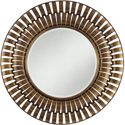 Noble Park Tamlin Antique Bronze Metal 35 1/2" Round Wall Mirror