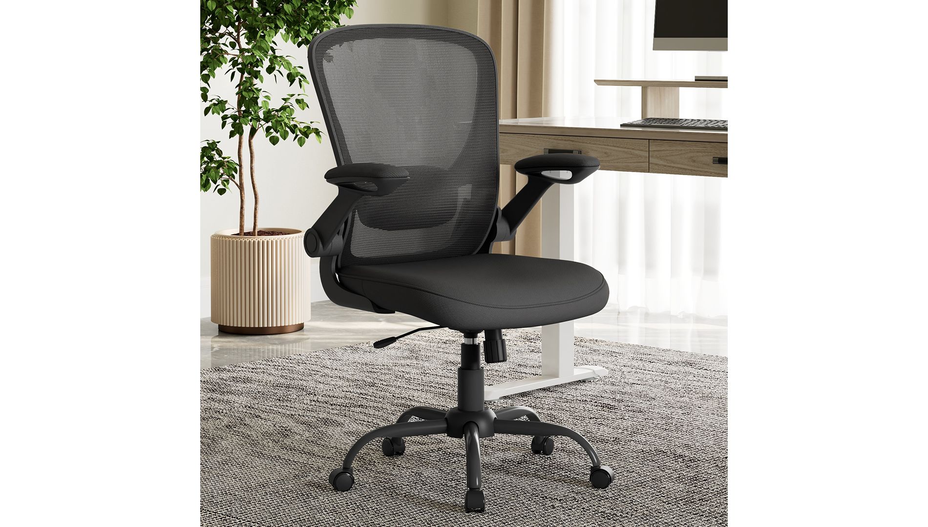 ONYX Series, Ergonomic Office Chair,Black,23.62" D x 25.60" W x 39.37-42.32" H