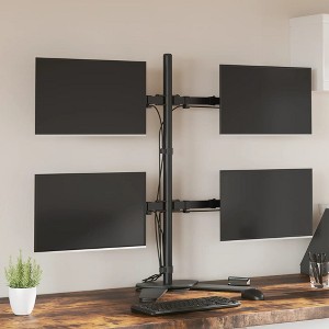 Aghana Digitals Black Steel Monitor Mount with VESA 75/100, Adjustable Tilt/Swivel/Rotation, Cable - 1 of 4