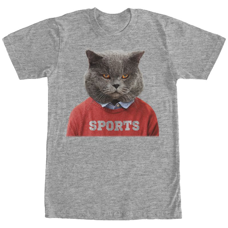 Men's Lost Gods Cat Sports T-Shirt, 1 of 5