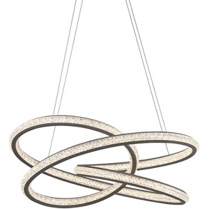 Possini Euro Design London Sand Gray Ceiling Pendant Light 21" Wide Ultra Modern Sprial Dimmable LED Strip Steel Dining Room House Foyer Kitchen - 1 of 4