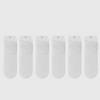 Alilang Lace Ankle Socks with Ruffle Cuff 6pk - White - 2 of 4