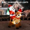 TackView 7FT Christmas Inflatable Santa Claus with Reindeer, Blow Up Santa Claus Yard Decoration,Xmas Decorations for Holiday Party Home Decor - 4 of 4