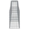 vidaXL Galvanized Iron Arched Gabion Basket, Decorative and Sound-Insulating Garden Barrier with Durable Construction and Wide Application, Silver - 4 of 4