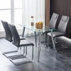 Dexmalle Set of 4 Modern Dining Chairs with Faux Leather - 2 of 4
