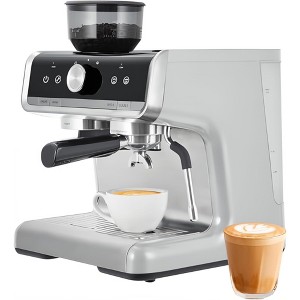 Jojoka 20 Bar Espresso Machine with Grinder & Milk Frother, 95oz Water Tank, Stainless Steel Coffee Maker for Home Café-Style Lattes & Cappuccinos - 1 of 4