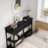Console Table with Drawer, 3-Tier Entryway Table with Storage Shelves - 2 of 4