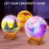 Joyfy DIY 3D Moon Lamp Painting Kit, Paint Your Own Moon Light, Arts and Crafts Kit for Kids Age 6+, Birthday Valentine’s Day Gifts for Boys Girls - 3 of 4