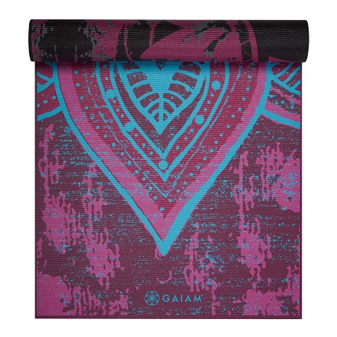 Gaiam Premium Reversible Yoga Mat, 6mm, PVC, Lightweight, Non-Slip