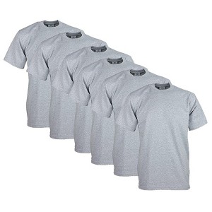 6 Pack Pro Club Men's Heavyweight Short Sleeve Tee T-Shirt - 1 of 4