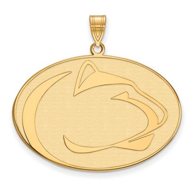 Black Bow Jewelry 14k Yellow Gold Penn State Nittany Lions NCAA Extra Large Pendant