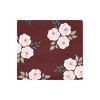 Hudson Baby Infant Girl Cotton Flannel Receiving Blankets Bundle, Burgundy Floral, One Size - 3 of 4