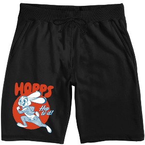 Zootopia 2 Hopps Hop To It! Men's Black Lounge Shorts - 1 of 4