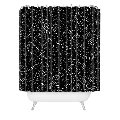 Alison Janssen Dots Shower Curtain Black - Deny Designs