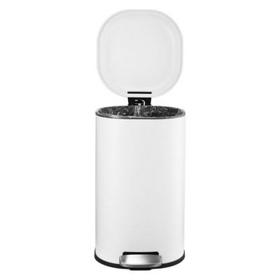Stainless Steel Trash Can, 8 Gallon Garbage Can with Foot Pedal, Modern Bathroom Wastebasket with Lid, Without Inner Bucket, Ideal for Kitchen