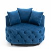 Grungis Retro Accent Chair with Soft Padded, Classical Barrel Chair with Cushion,Modern Leisure Chair for Bedroom,Reading Room,Office - 4 of 4