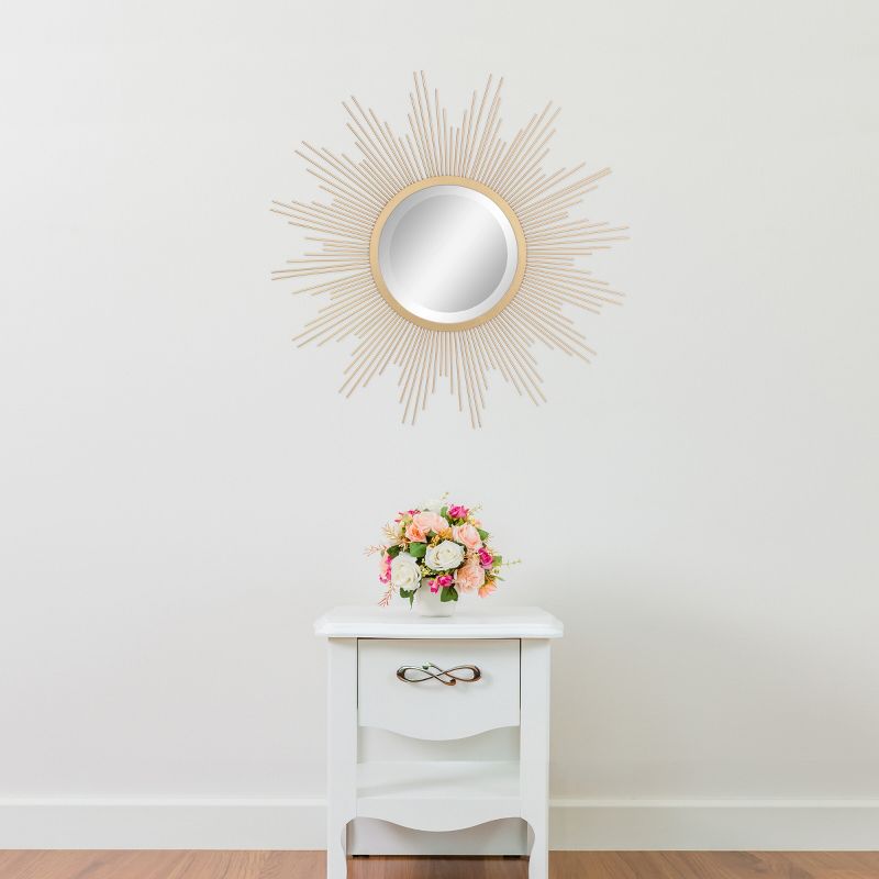 23&#34; Metal Sunburst Wall Mirror Gold - Stonebriar Collection, 6 of 13
