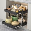 Kitchen Pull Out Drawers for Cabinets, 2 Tiers Adjustable Pull Out Shelf, Carbon Steel Under Sink Organizer for Kitchen Bathroom Laundry Pantry - 2 of 4