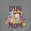 Juniors Womens Betty Boop Floral Dog Mom T-Shirt - 2 of 4