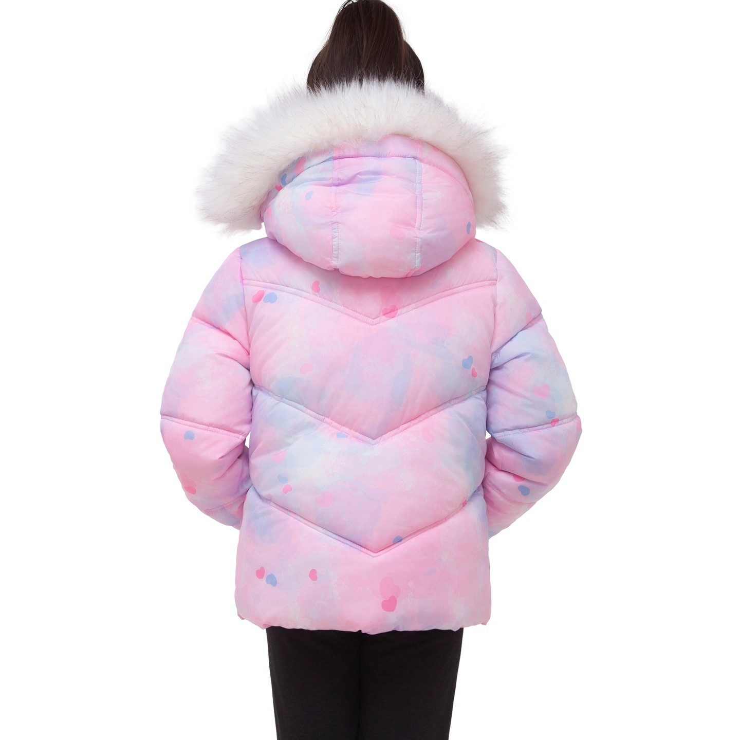 Куртка Rokka&Rolla Heavy Winter Puffer Jacket Bubble Coat-Pink для девочек, цвет: Розовый — фото 2