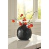 Signature Design by Ashley Ryanford 7.13" Glass Vase, Black Hand-Carved Finish - 2 of 4