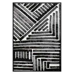 World Rug Gallery Contemporary Stripe Design Area Rug: Stain & Fade-Resistant, Low Loop Pile, Abstract Pattern