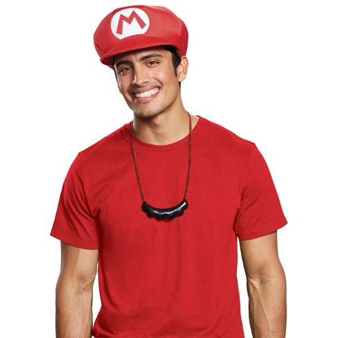 Støvet Ring tilbage Vise dig Super Mario Hat & Moustache Necklace Accessory Kit : Target