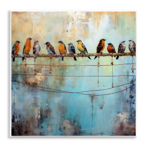 Stupell Industries Abstract Perched Birds Wall Plaque Art, 12" x 12" - 1 of 4