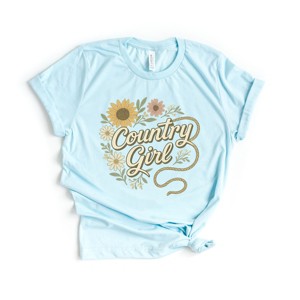 Country Girl Rope Watercolor  - Womens Short Sleeve Graphic T-Shirt - 1 of 4