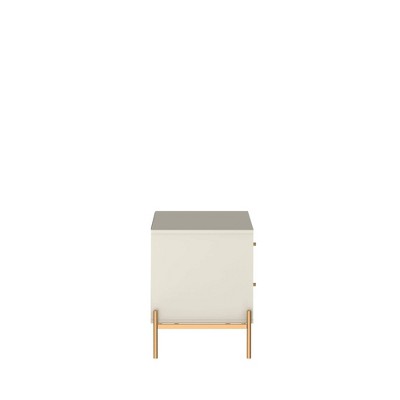 Jasper Off White Engineered Wood Nightstands with Gold Accents (Set of 2)