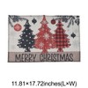 Unique Bargains Christmas Place Mats Christmas Trees Flax Red Black Beige 11.8"x17.7" 2 Pcs - 3 of 4